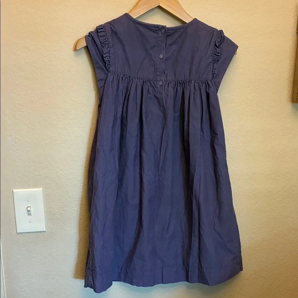 Mini Boden Purple Ruffle Sleeve Dress size 9-10